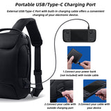 Portable Waterproof Chest Bag for Steam Deck - Black(KLSD001)