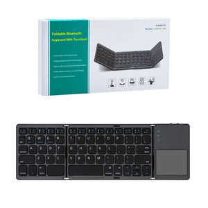 Universal Foldable Wireless Keyboard with Touchpad for Tablet/Mobile Phone/PC