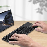 Universal Foldable Wireless Keyboard with Touchpad for Tablet/Mobile Phone/PC