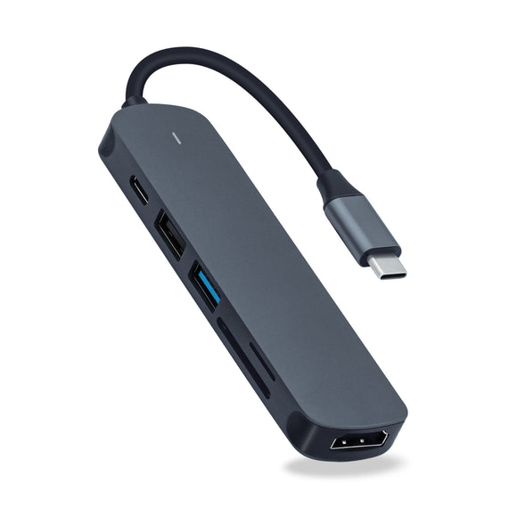 6 In 1 USB-C Hub for Laptop/MacBook/iPad Pro/MacBook Air/Chromebook/Tablet/Mobile Phone/N-Switch (BX6H)