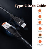 2M 66W 6A USB Type-C Fast Charging & Data Transfer Cable for Nintendo Switch/Switch OLED/Mobile Phone/Macbook/Ipad