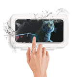 360° Waterproof & Anti-fog Wall Mount Mobile Phone Holder - White