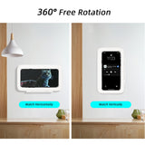 360° Waterproof & Anti-fog Wall Mount Mobile Phone Holder - White