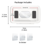 360° Waterproof & Anti-fog Wall Mount Mobile Phone Holder - White