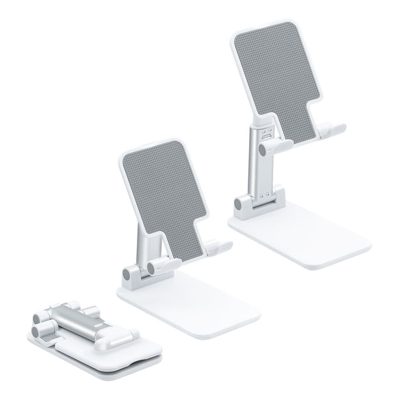 Foldable Stand Holder with Adjustable Height & Angle for Mobile Phone/Tablet/e-Reader -White (T4)