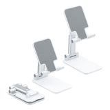 Foldable Stand Holder with Adjustable Height & Angle for Mobile Phone/Tablet/e-Reader -White (T4)