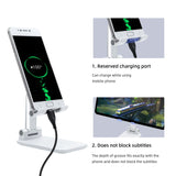 Foldable Stand Holder with Adjustable Height & Angle for Mobile Phone/Tablet/e-Reader -White (T4)