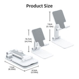 Foldable Stand Holder with Adjustable Height & Angle for Mobile Phone/Tablet/e-Reader -White (T4)