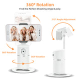 360 Degree Auto Face Tracking Phone Holder - White