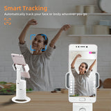 360 Degree Auto Face Tracking Phone Holder - White
