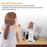 360 Degree Auto Face Tracking Phone Holder - White