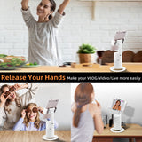 360 Degree Auto Face Tracking Phone Holder - White