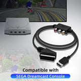 RGB Scart Cable With AV Adapter for SEGA Dreamcast