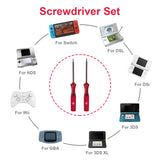 Screwdriver Set for Switch/Switch OLED/GBA/NDS/DSL/DSi/3DS/3DS XL/Wii/PS4 Controller