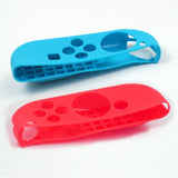 Blue& Red Silicone Case with 3-Set Thumb Stick Caps for Nintendo Switch/Nintendo Switch OLED Joy-Con Controller
