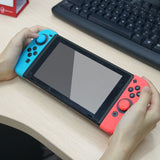 Blue& Red Silicone Case with 3-Set Thumb Stick Caps for Nintendo Switch/Nintendo Switch OLED Joy-Con Controller