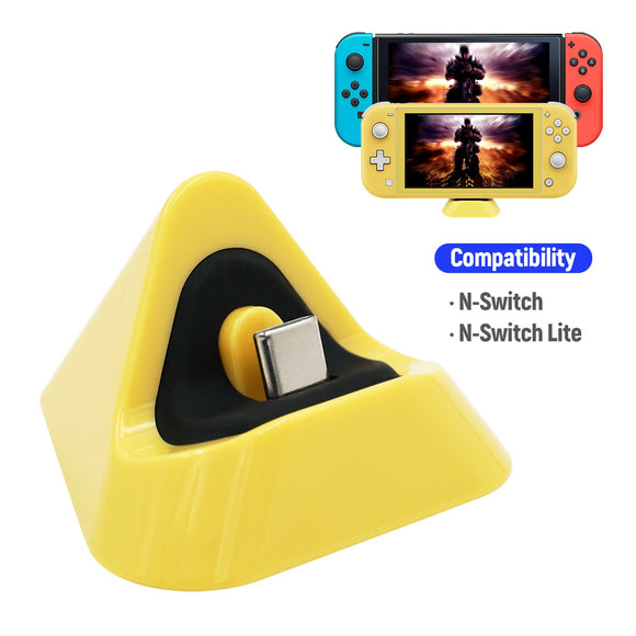 DOBE Type-C Mini Charging Dock for Nintendo Switch/Nintendo Switch OLED/Nintendo Switch Lite Yellow (TNS-19062)
