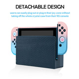 Project Design Dockable Protective Case with Joy-con Faceplate and Thumb Cap for Nintendo Switch Pink/Blue