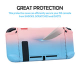 Project Design Dockable Protective Case with Joy-con Faceplate and Thumb Cap for Nintendo Switch Pink/Blue