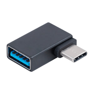 90 Degree Right Angled USB Type C Male to USB Type A 3.0 Female OTG Adapter for Nintendo Switch/Laptop/Mobile Phone
