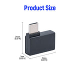 90 Degree Right Angled USB Type C Male to USB Type A 3.0 Female OTG Adapter for Nintendo Switch/Laptop/Mobile Phone