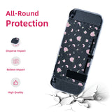 Project Design 3 in 1 Dockable Protective Case with Dock Faceplate and Thumb Cap for Nintendo Switch Peach Pattern/Transparent