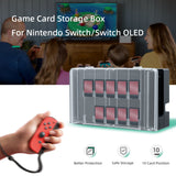 Transparent Dock Cover with 10-slot Game Card Storage for Nintendo Switch/Switch OLED (KJH NS082)