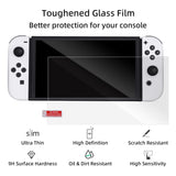 Dust-proof Kit with Tempered Glass Screen Protector for Nintendo Switch OLED