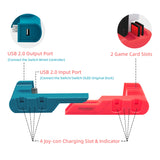 Dobe 4 In 1 Charging Dock for Nintendo Switch Joy-Con - Blue/Red (TNS-0122B)