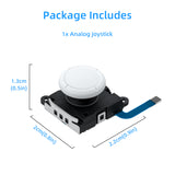 Analog Joystick for Nintendo Switch/Switch OLED Joy-Con/Switch Lite - White Cap