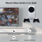 Wall-mounted Color Changing Cooling Stand with Hook for Xbox Series S-White