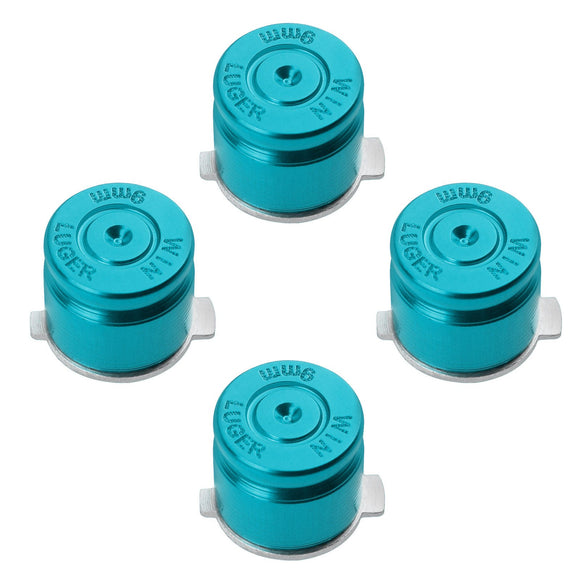 Metal Button Set for Dualshock 3/ 4 Bullet Style Blue