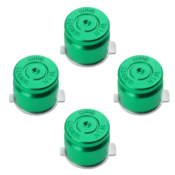 Metal Button Set Bullet Style for Dualshock 3 / 4 Green