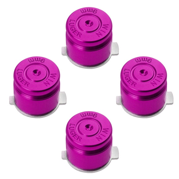 Metal Button Set Bullet Style for Dualshock 3 / 4 Pink