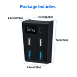1-to-5 USB Hub For PS5 DE/UHD Gaming Console - Black (HBP-308)(Not for PS5 Slim)