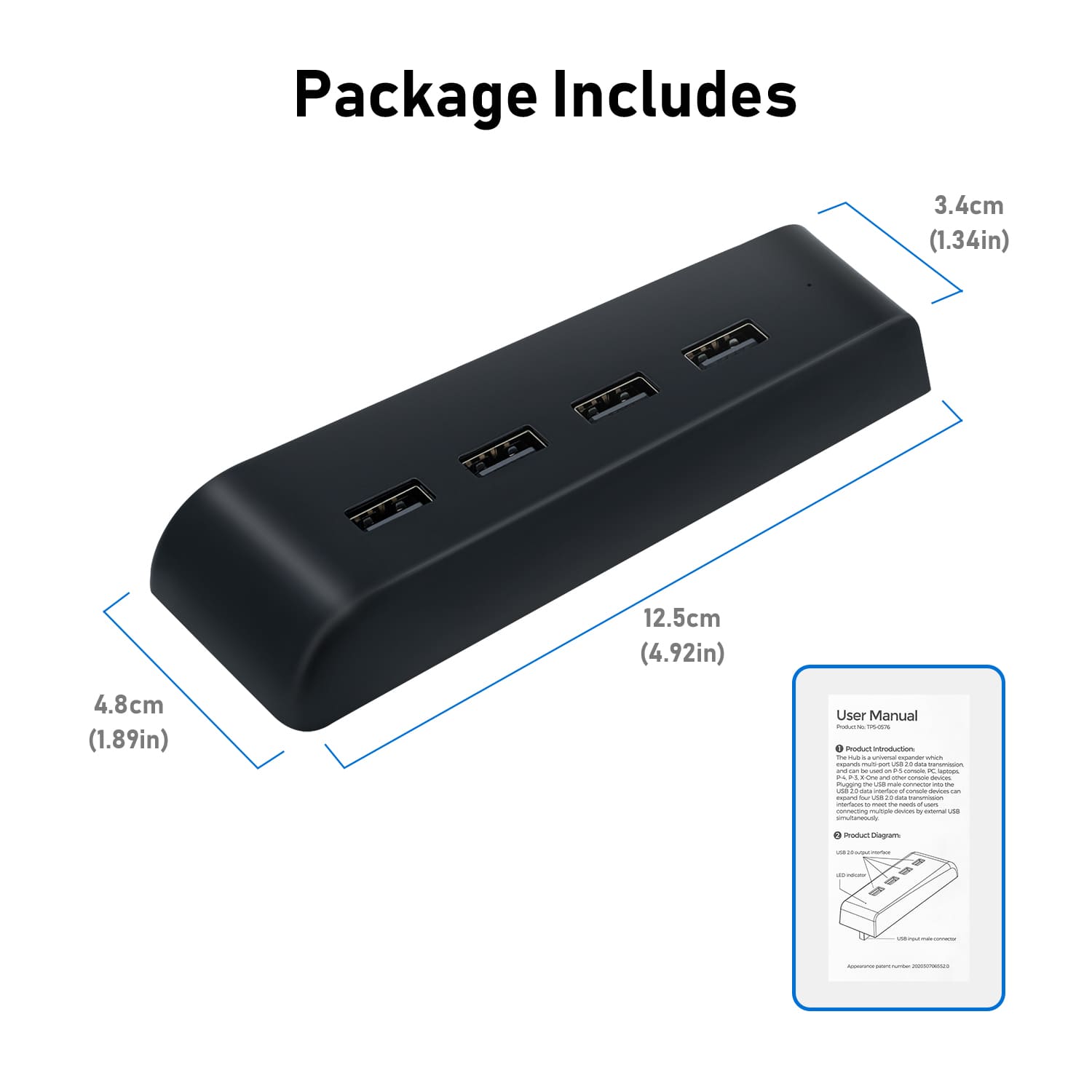  Dobe 2 to 5 USB HUB for PS4 System : Video Games