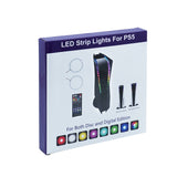 8-Color RGB LED Light Strip with Remote Control for PS5 Console
