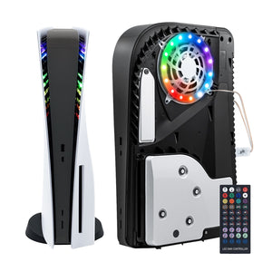 8-Color RGB LED Light Strip with Remote Control for PS5 Console