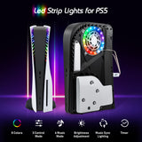8-Color RGB LED Light Strip with Remote Control for PS5 Console