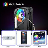 8-Color RGB LED Light Strip with Remote Control for PS5 Console
