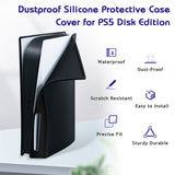 Dustproof Silicone Protective Case Cover for PS5 Disk Edition - Black(Not for PS5 Slim)