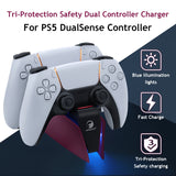 Honcam Tri-Protection Safety Dual Controller Charger for PS5 DualSense Controller