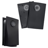 Replacement Face Plate with Cooling Vent for PS5 Disc Edition - Black(Not for PS5 Slim)