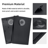Replacement Face Plate with Cooling Vent for PS5 Disc Edition - Black(Not for PS5 Slim)