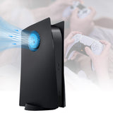 Replacement Face Plate with Cooling Vent for PS5 Disc Edition - Black(Not for PS5 Slim)