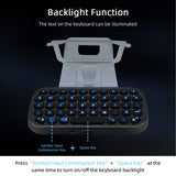 Dobe Wireless Keyboard with Backlight & Controller Clip for PS5 Controller - Black (TP5-0556S)