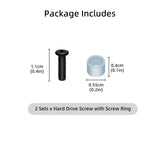 2 Sets Replacement Hard Drive Screw with Screw Ring for PS5 SSD(Not for PS5 Slim)