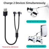 DOBE 2 In 1 Magnetic Charging Cable for PS5 VR2 Controller-Black(TP5-2520)