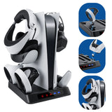 SSTARiT Multifunctional Cooling Stand with Charging for PS5/PS VR2 Controller-Black(FC-PVR2-004)
