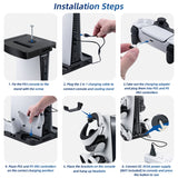 SSTARiT Multifunctional Cooling Stand with Charging for PS5/PS VR2 Controller-Black(FC-PVR2-004)(Not for PS5 Slim)